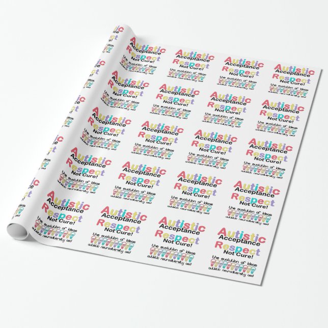 Autistic Acceptance Respect Not Cure Wrapping Paper (Unrolled)