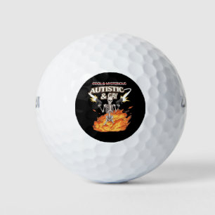 Autistic and Gay Skeleton Funny Autism Awareness Golf Balls