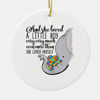 Autistic | And She Loved A Little Boy Very Much Ceramic Tree Decoration