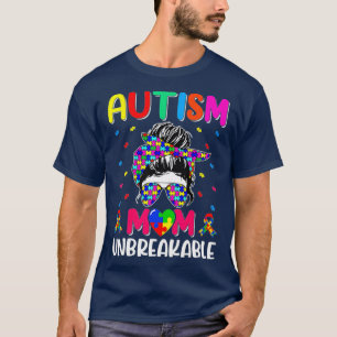Autistic Autism Awareness Mum Life Women Bleached T-Shirt