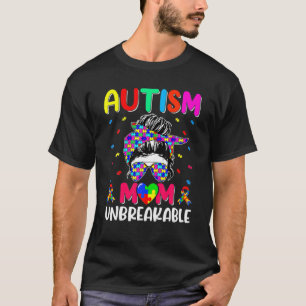 Autistic Autism Awareness Mum Life Women Bleached T-Shirt