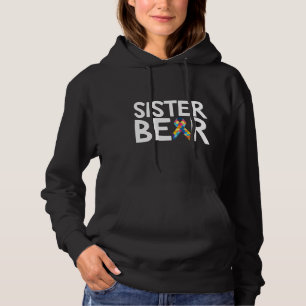 Autistic Autism Awareness Sister Bear Kids Girls W Hoodie