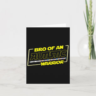 Autistic Autism Awareness Warrior Brother Boys Men Card