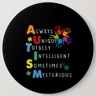 Autistic Autism Strong Definition 6 Cm Round Badge