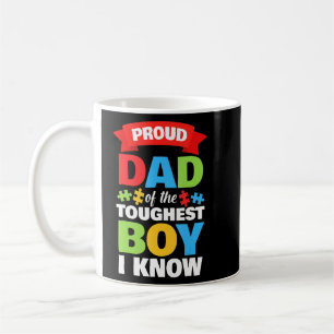 Autistic Awareness Month Mens Proud Autism Dad Son Coffee Mug