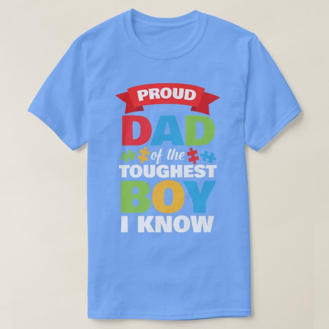 Autistic Awareness Month Mens Proud Autism Dad Son T-Shirt (Design Front)