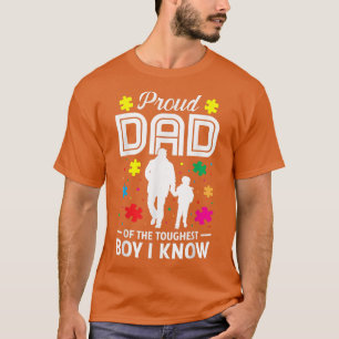 Autistic Awareness Month Mens Proud Autism Dad Son T-Shirt