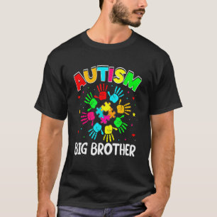 Autistic Big Brother Puzzle Support Family Autism T-Shirt