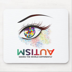 Autistic Eye Seeing The World Differently Autism A Mouse Pad