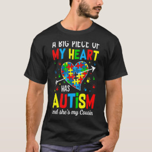 Autistic Girl Piece My Heart Has Autism She's My C T-Shirt