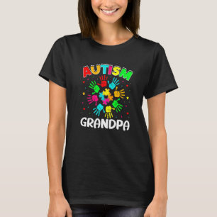 Autistic Grandpa Puzzle Support Family Autism Awar T-Shirt