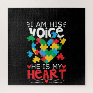 Autistic   I Am His Voice He Is My Heart Puzzle