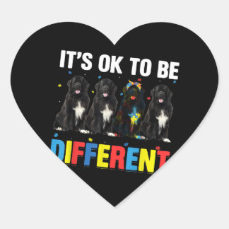Autistic |It's Ok To Be Different Newfoundland Mum Heart Sticker