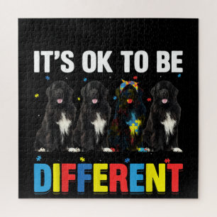 Autistic  It's Ok To Be Different Newfoundland Mum Jigsaw Puzzle