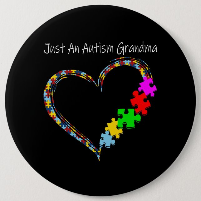 Autistic | Just An Autism Grandpa 6 Cm Round Badge (Front)