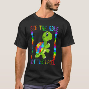 Autistic Kid Mum Turtle Fighter Puzzle Autism T-Shirt