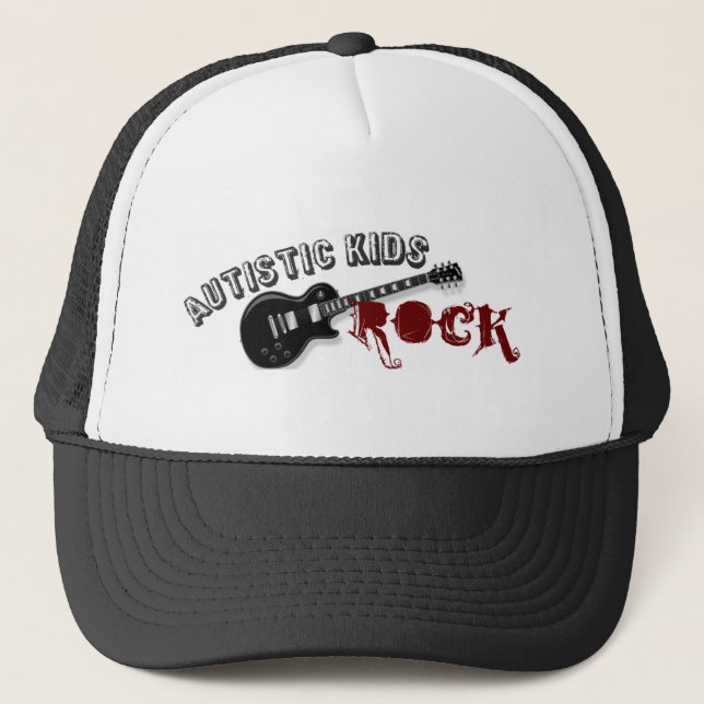 Autistic Kids Rock Trucker Hat (Front)