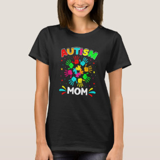 Autistic Mum Puzzle Support Family Autism Awarenes T-Shirt