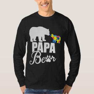 Autistic Papa Bear Autism Awareness T-Shirt