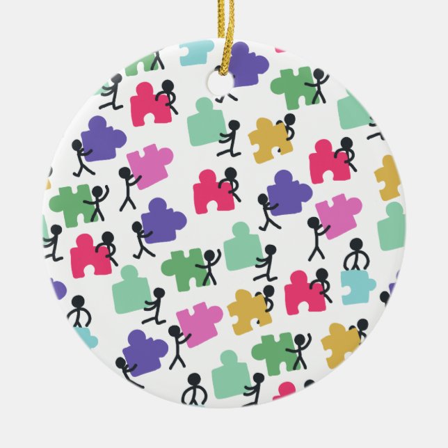 autistic people ceramic tree decoration (Front)