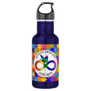 Autistic Pride Day June 18 Awareness Water Bottle