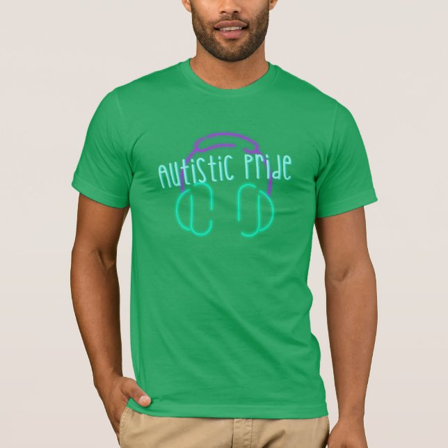 Autistic Pride Headphone Shirt (Front)