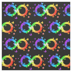 Autistic Pride Infinity Symbol Fabric