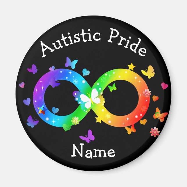 Autistic Pride Infinity Symbol Magnet (Front)