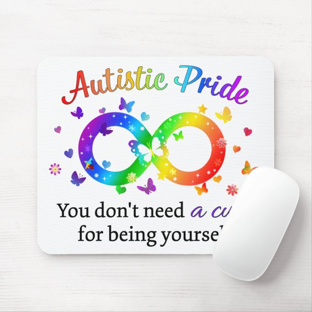 Autistic Pride Mouse Pad (With Mouse)