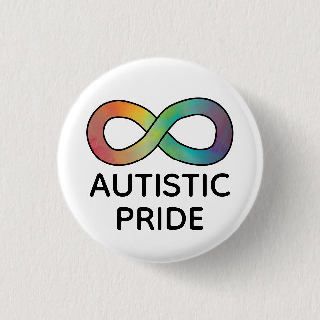 Autistic Pride Neurodiversity Acceptance Button (Front)