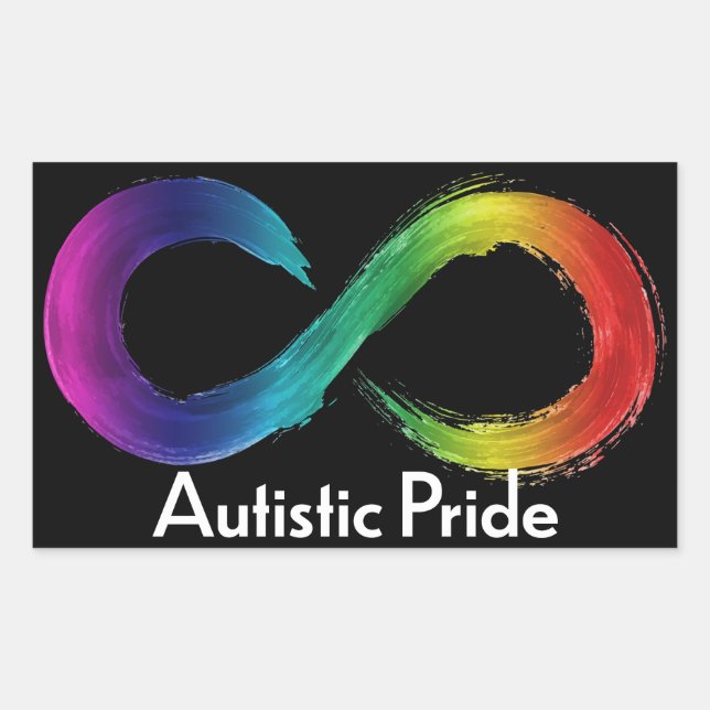 Autistic Pride Rectangular Sticker (Front)