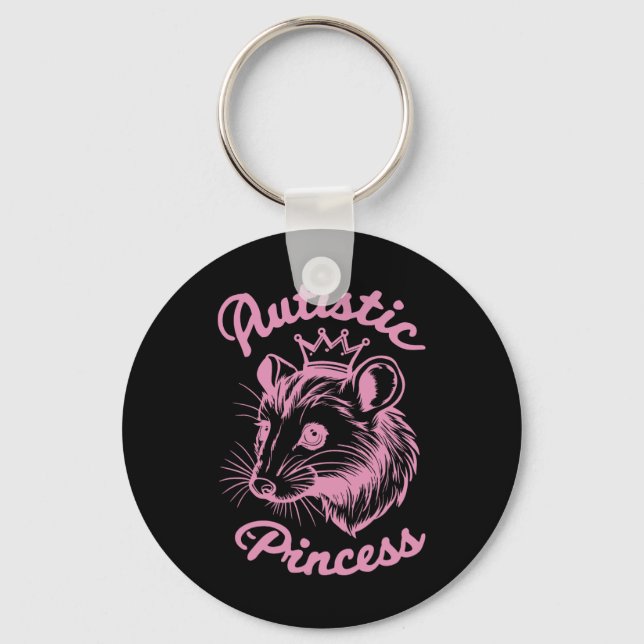 Autistic Princess Opossum 1  Key Ring (Front)