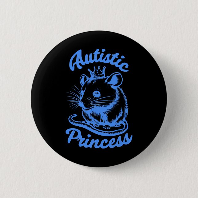 Autistic Princess Opossum 2  6 Cm Round Badge (Front)