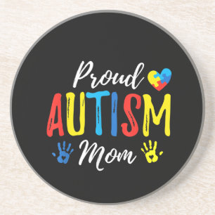 Autistic Proud Autism Mum Puzzle Piece Coaster