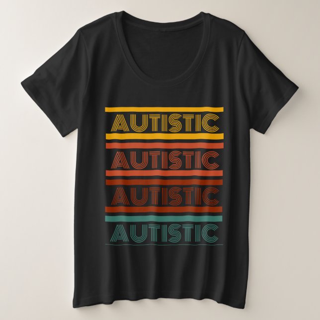 Autistic Retro Style Shirt (Design Front)