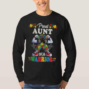 Autistic Ribbon Puzzle Aunt Of Autism Awareness Wa T-Shirt