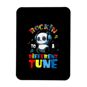 Autistic Rockin To A Different Tune Cute Panda Magnet
