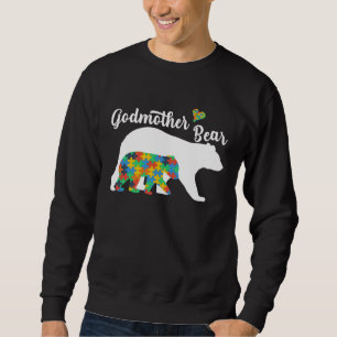 Autistic Support Autism Awareness Godmother Bear M Sweatshirt