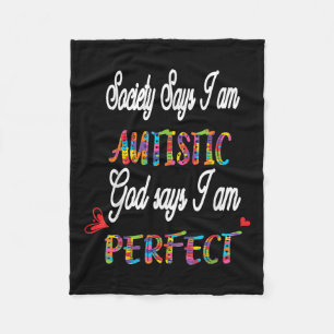 Autistic Teen Boys Pride Gift Autism Awareness Day Fleece Blanket