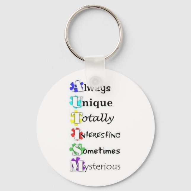 Autistic Traits Key Ring (Front)