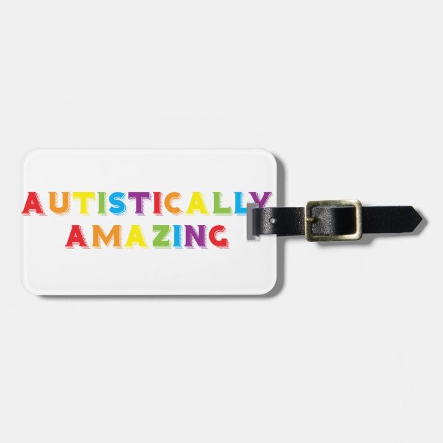 Autistically Amazing Luggage Tag (Front Horizontal)