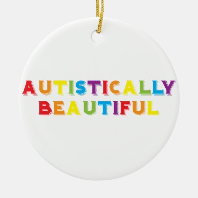 Autistically Beautiful Ceramic Tree Decoration (Front)