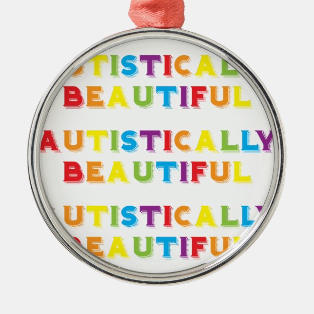 Autistically Beautiful Metal Tree Decoration (Front)