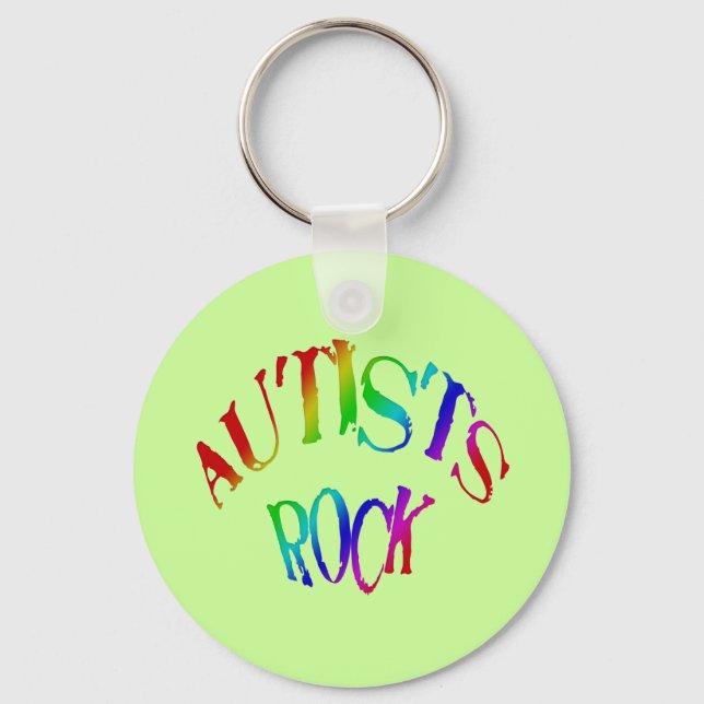 Autists Rock Keychain (Front)