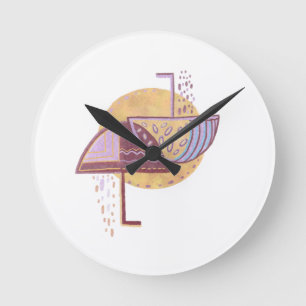 Autmn umbrella Round Clock