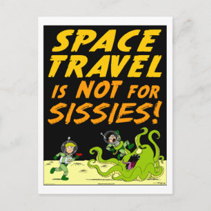 Autmum Lake "SPACE TRAVEL" Alien Postcard