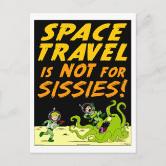 Autmum Lake "SPACE TRAVEL" Alien Postcard