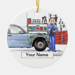 Auto Body - Male Ceramic Tree Decoration