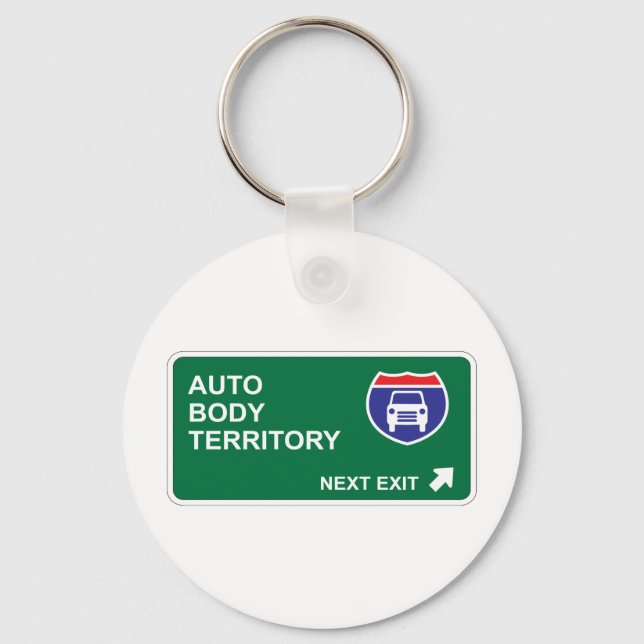 Auto Body Next Exit Key Ring (Front)