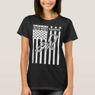 Auto Body Painter US Flag Automotive Painter T-Shirt